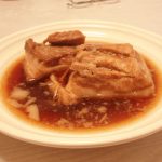 圧力鍋で豚の角煮・オクラとなめこのおかか和え