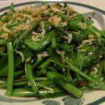 空芯菜のじゃこ炒め・豆腐とささみのピリゴマサラダ・さばの味噌煮