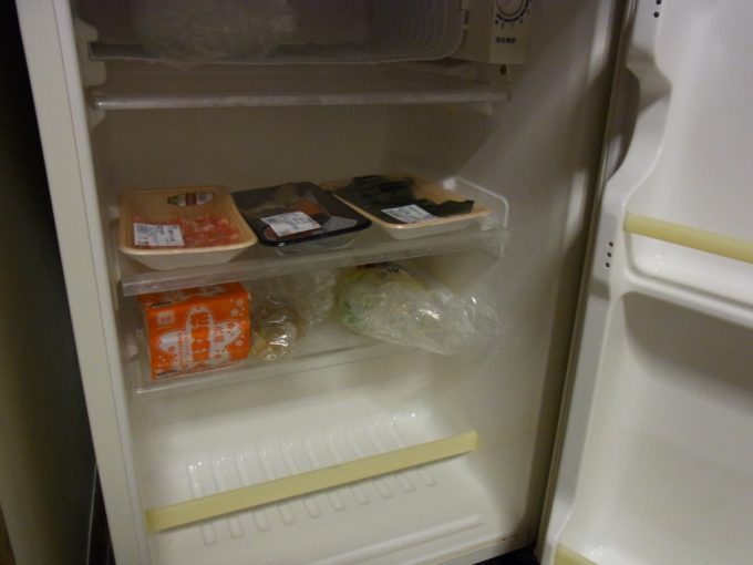 大沢温泉自炊部生鮮食料品は冷蔵庫へ