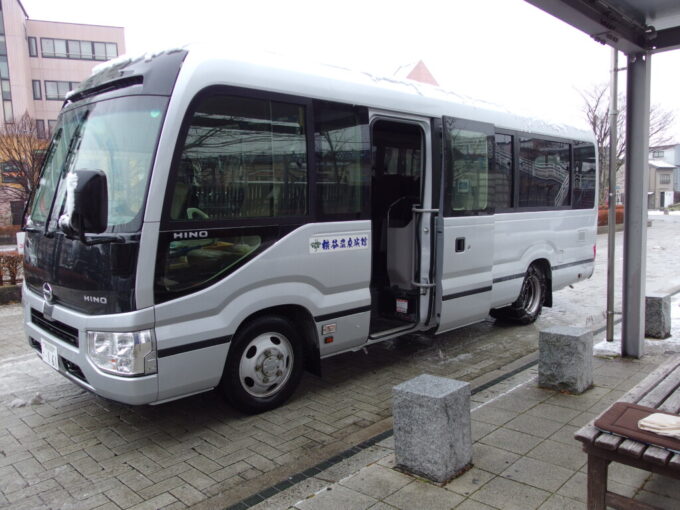 1月中旬茅野駅から横谷温泉旅館送迎バスに乗車