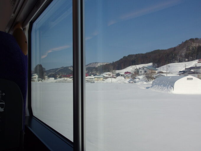 2月中旬リバティ会津会津鉄道へと入りまもなく終点会津田島