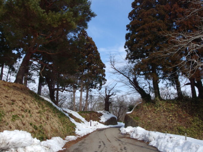 2月中旬冬の会津若松鶴ヶ城初めて南口から入る