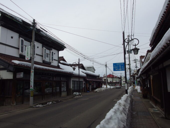 2月中旬冬の会津若松歴史ある建物が点在する街並み