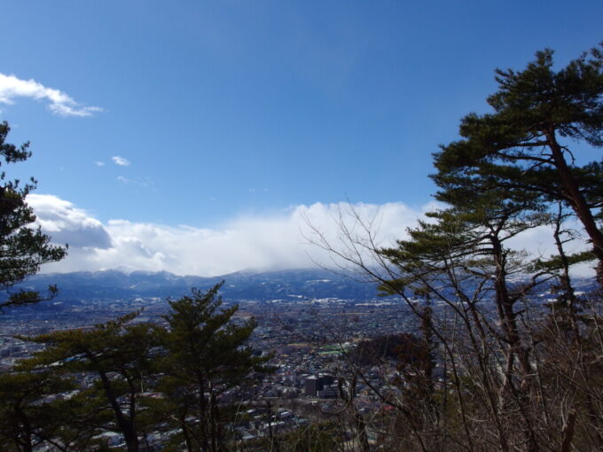 2月中旬冬の福島信夫山月山・湯殿山ルートからの展望