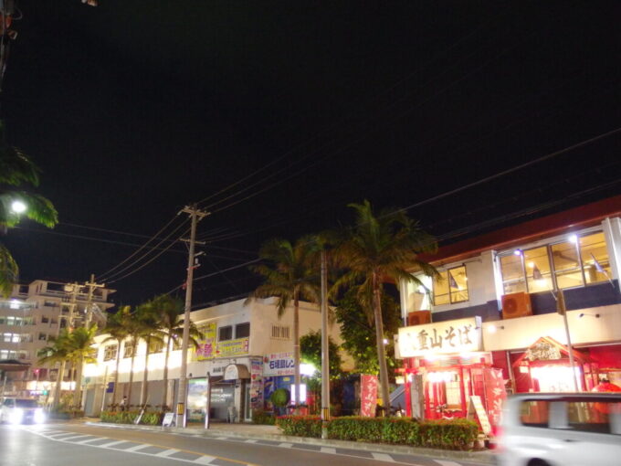 6月中旬梅雨明け間近の石垣島ほろ酔い気分で眺める久しぶりの夜の街