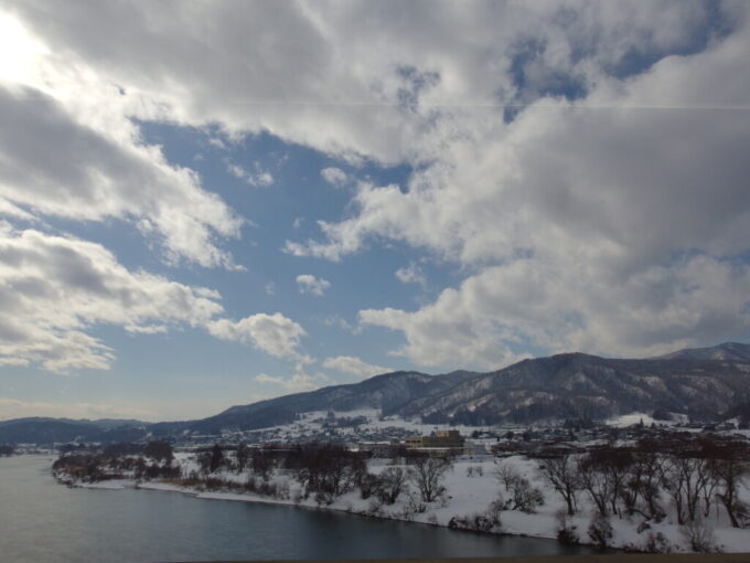 2月上旬北陸新幹線W7系はくたか号車窓に広がる雪景色