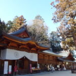 2月上旬穗髙神社木の美しさ宿る拝殿