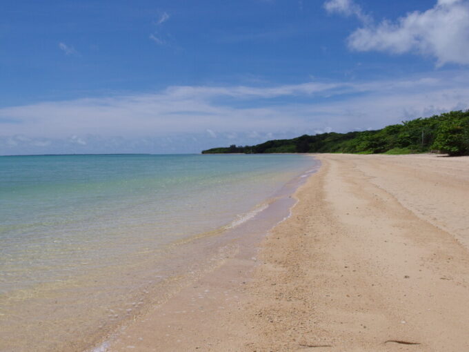 6月下旬梅雨明け直後の小浜島温すぎず冷たすぎず、遠浅で透明度の高いトゥマールビーチ