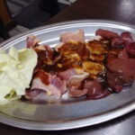 2月中旬冬の松阪あみ焼き、鶏料理のぼやんあみ焼きの若鶏親鳥肝