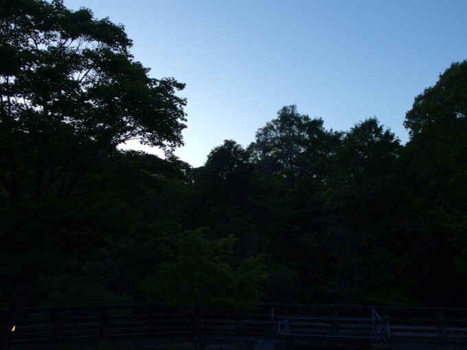 5月上旬花巻南温泉峡山の神温泉優香苑で迎える2泊目の夕暮れ