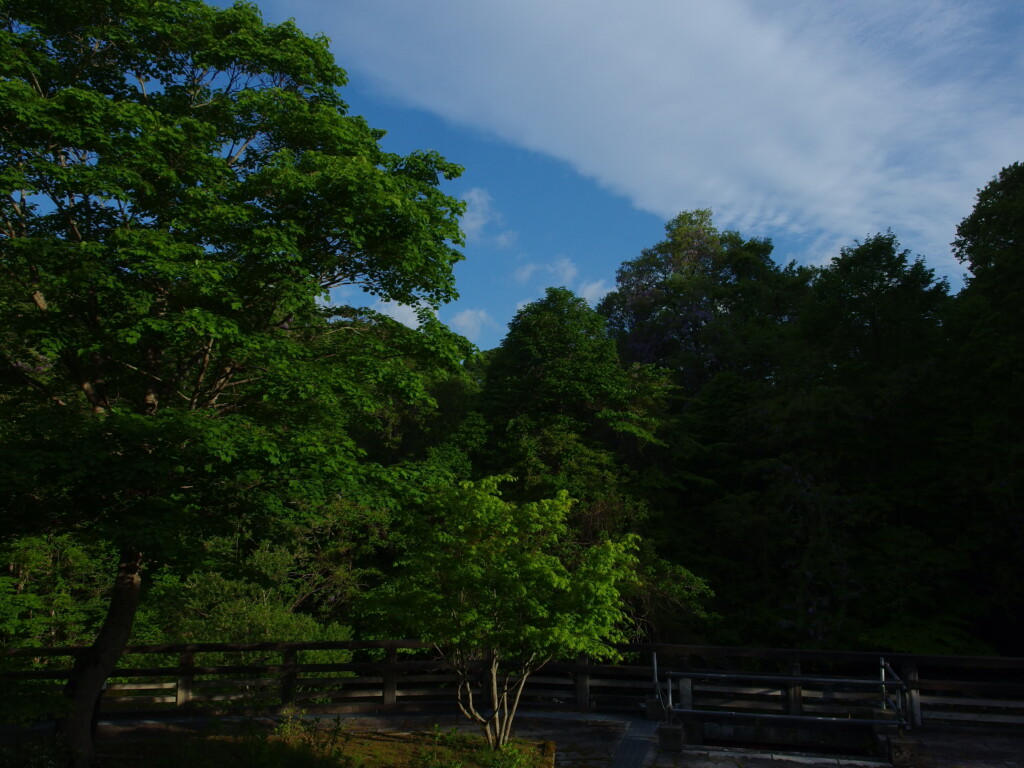 5月上旬花巻南温泉峡山の神温泉優香苑で迎える爽やかな朝