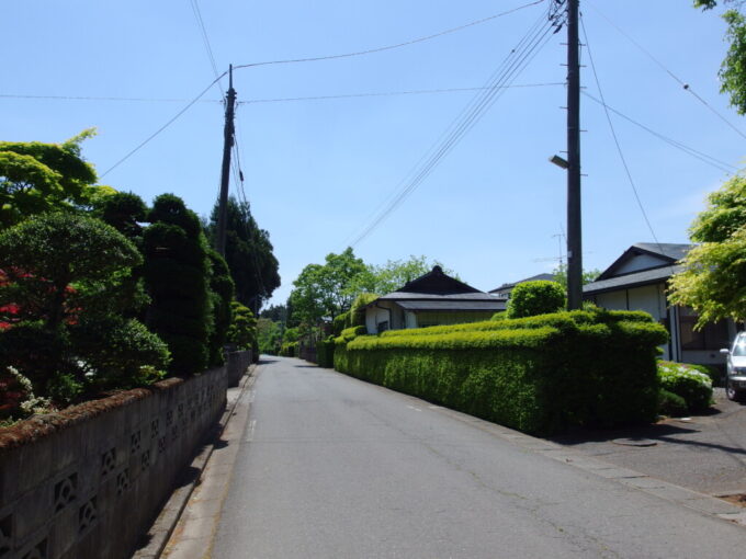 5月上旬晴天の金ケ崎町城内諏訪小路重要伝統的建造物群保存地区