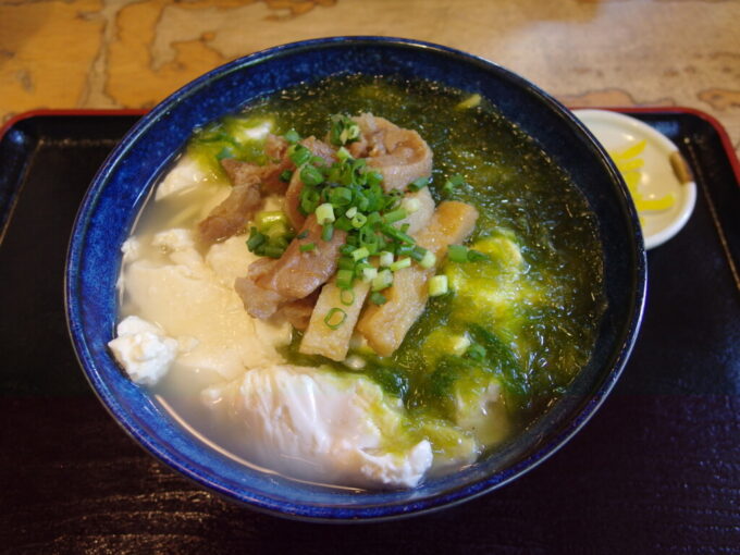 7月上旬夏の石垣島ふるさと食堂ゆし豆腐アーサそば