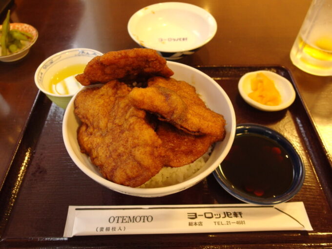 7月中旬初めての福井憧れのヨーロッパ軒総本店名物ソースカツ丼大カツ丼