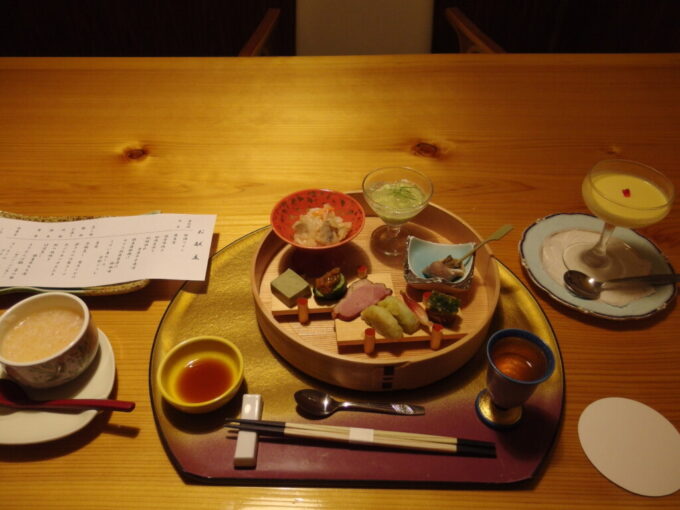 7月最終日秘湯日景温泉夕食前菜