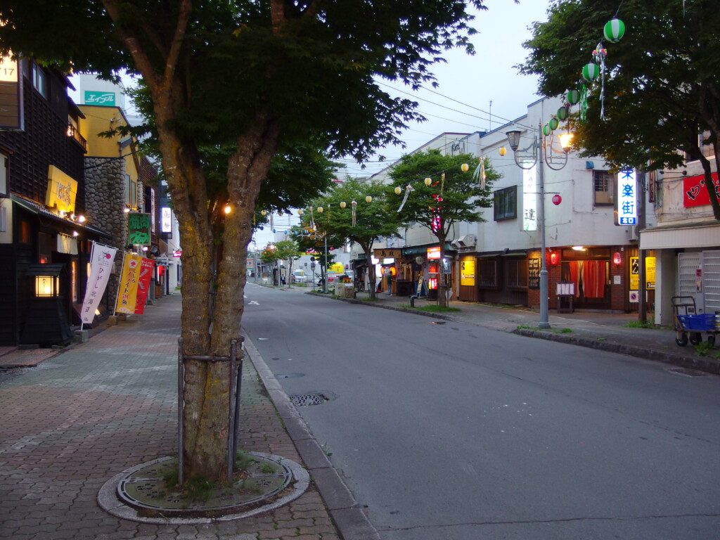 8月下旬初めての釧路繁華街の末広町