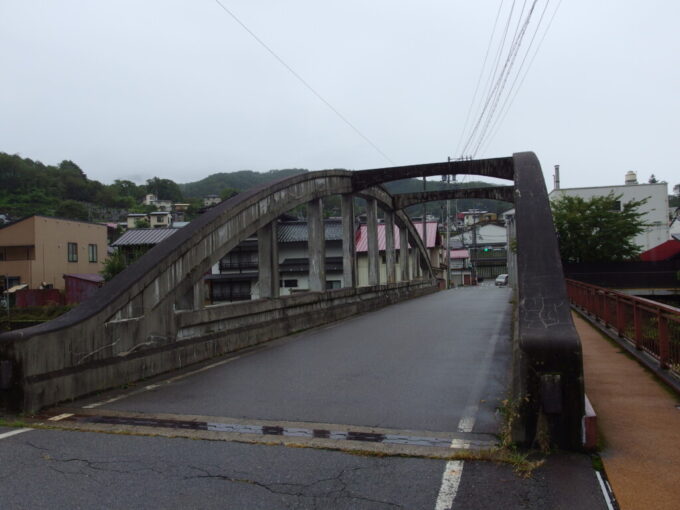 10月上旬旧中山道福島宿日本初のローゼ橋、世界初の鉄筋コンクリートローゼ橋の大手橋