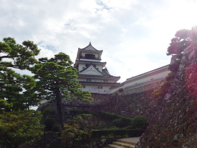 11月上旬初めての高知現存十二天守であり本丸の建物が完全に残る日本で唯一の城郭高知城白亜の矢狭間塀と天守の共演