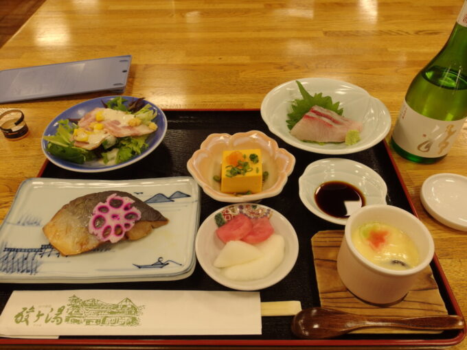 12月中旬冬の青森日本屈指の豪雪の地酸ヶ湯温泉湯治棟3泊目夕食