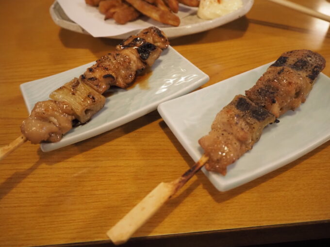 2月上旬厳冬期の花巻南温泉峡大沢温泉湯治屋食事処やはぎ焼き鳥タレと塩