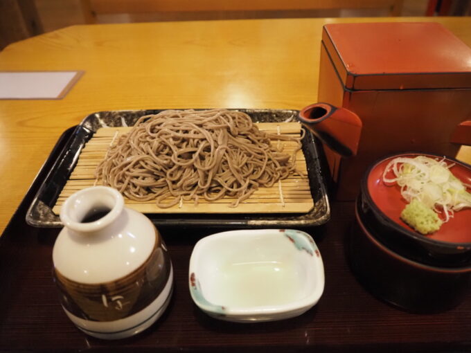 2月上旬厳冬期の花巻南温泉峡大沢温泉湯治屋食事処やはぎネット限定プランに含まれているチケットで水車そば田舎のもりを