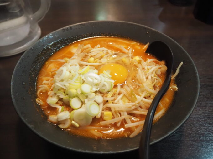 2月上旬厳冬期の盛岡柳家フェザン店キムチ納豆ラーメン