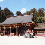 3月下旬春空に佇む陸奥国一之宮東北鎮護鹽竈神社