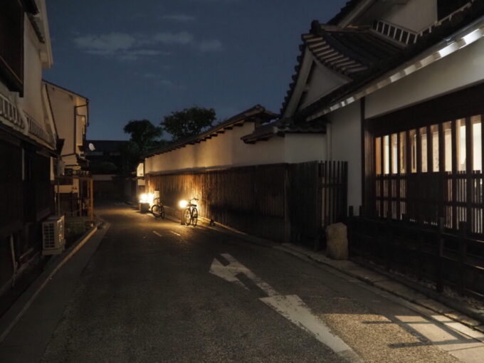 5月中旬の瀬戸内静けさに包まれ情緒あふれる夜の倉敷美観地区