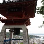 5月中旬の瀬戸内17年ぶりの尾道千光寺鐘楼と尾道水道の共演