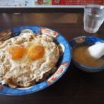 5月中旬の瀬戸内今治名物元祖ともいわれる白楽天の焼豚玉子飯