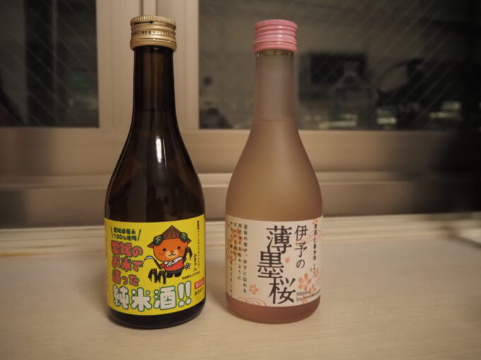 5月中旬の瀬戸内松山繫華街大街道に隣接するホテルチェックイン松山夜のお供に伊予の地酒