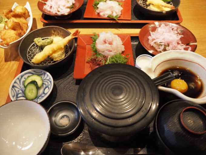 5月中旬の瀬戸内17年ぶりとなる松山道後温泉松山鯛めし専門店秋嘉道後店宇和島鯛めし膳とせんざんき