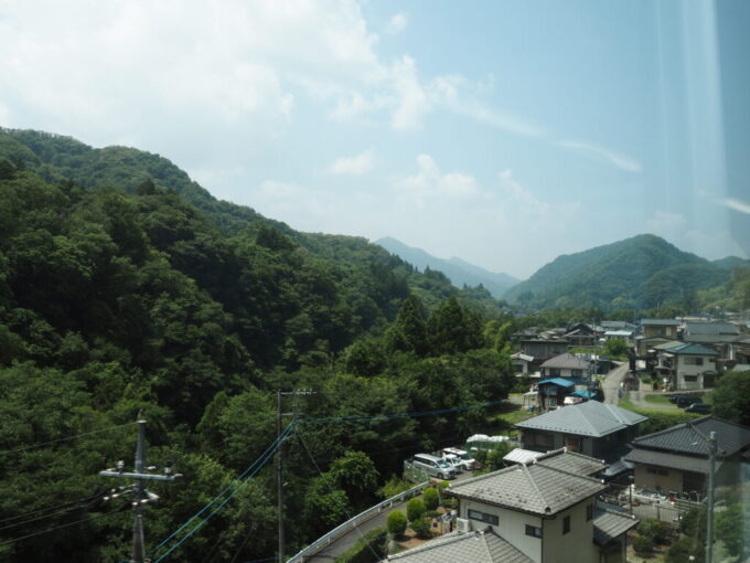 7月上旬中央本線E353系特別急行あずさ号は東京神奈川山梨と山間を甲府盆地目指して快走