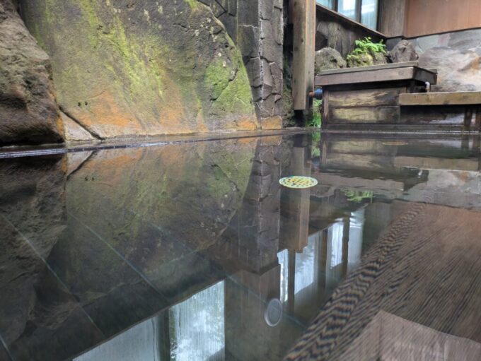 7月上旬信州茅野八ヶ岳天狗岳登山口唐沢鉱泉単純二酸化炭素冷鉱泉で泡付きのある清らかな温泉