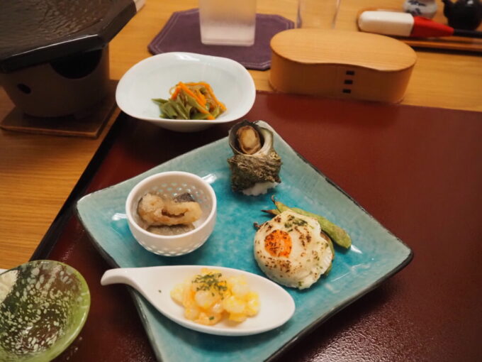 8月上旬夏の秋田八幡平後生掛温泉2泊目夕食前菜