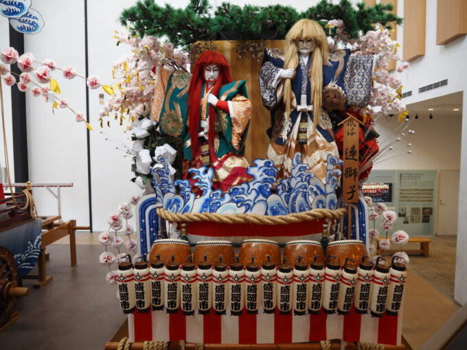 8月上旬夏の北東北盛岡もりおか歴史文化館に展示された現代の山車
