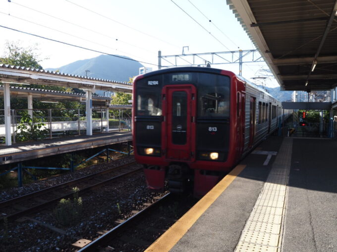 10月下旬初めての北九州小森江駅から鹿児島本線813系で門司港駅へ