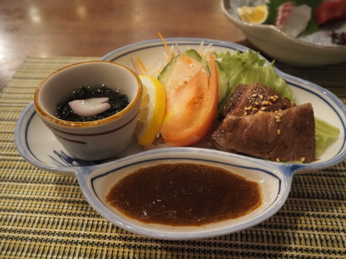 10月下旬12年ぶりの別府鉄輪温泉かんなわゆの香夕食ミニステーキ