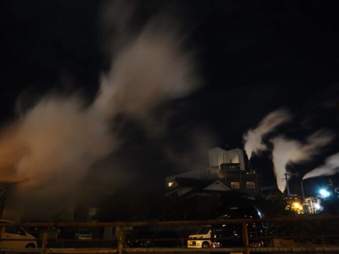 10月下旬12年ぶりの別府鉄輪温泉これぞ別府という街全体から湯けむりが立ち上る情景