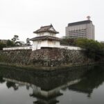 10月下旬初めての大分大分城址公園府内城跡江戸時代から現存する人質櫓