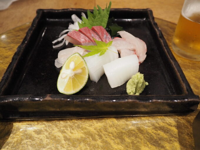 10月下旬初めての鳴門炉端居酒屋せん鱻お造り盛り合わせ