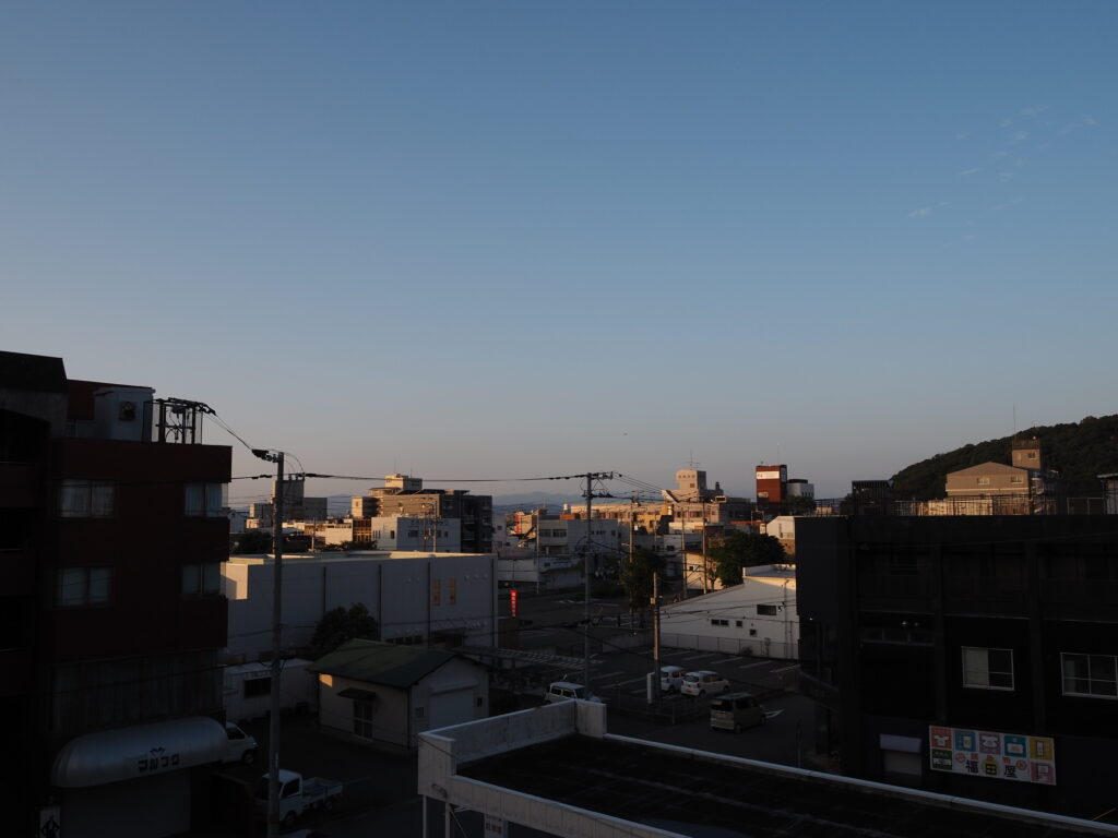 10月下旬初めての鳴門で迎える爽やかな朝