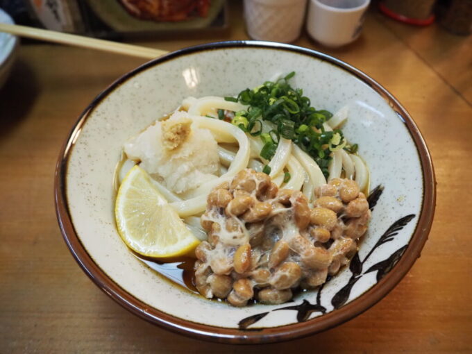 10月下旬5ヶ月ぶりの高松ライオン通商店街讃岐のこころぶっかっけの納豆おろしうどん