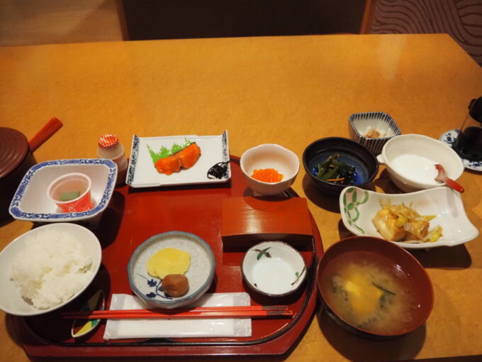 2月上旬冬の花巻台温泉松田屋旅館2泊目朝食