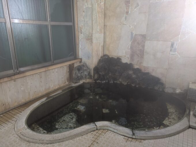 2月上旬冬の花巻台温泉松田屋旅館別館の釜の湯