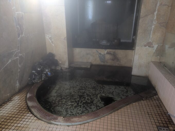 2月上旬冬の花巻台温泉松田屋旅館別館万寿の湯