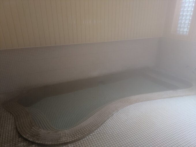 2月上旬冬の花巻台温泉松田屋旅館本館内風呂