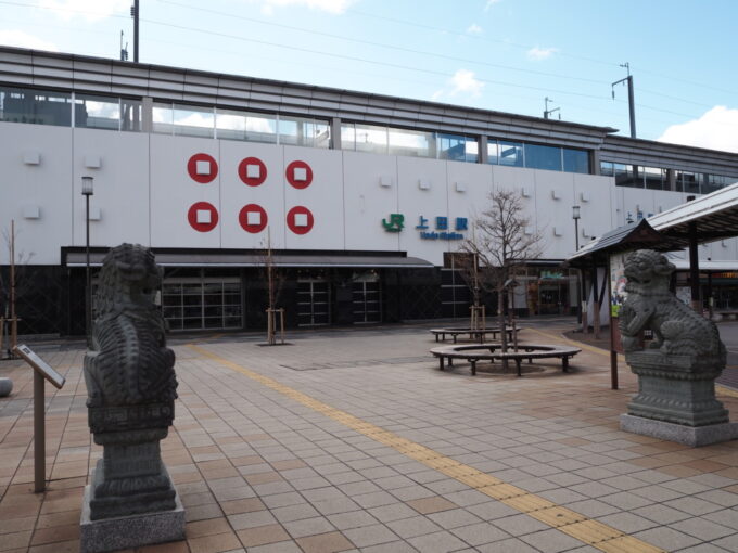 3月上旬初めての上田駅