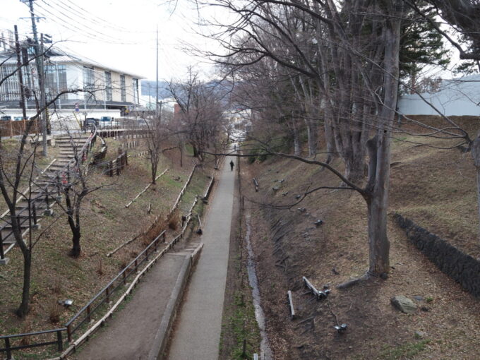 3月上旬初めての上田上田城跡二の丸の堀跡