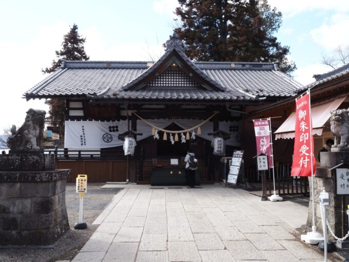3月上旬初めての上田城跡眞田神社拝殿